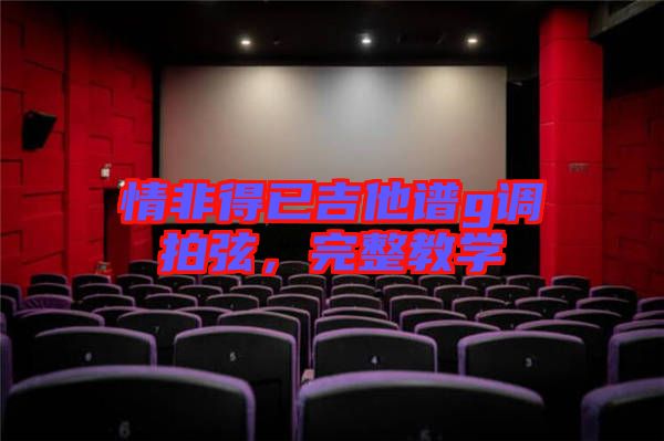 情非得已吉他譜g調拍弦，完整教學