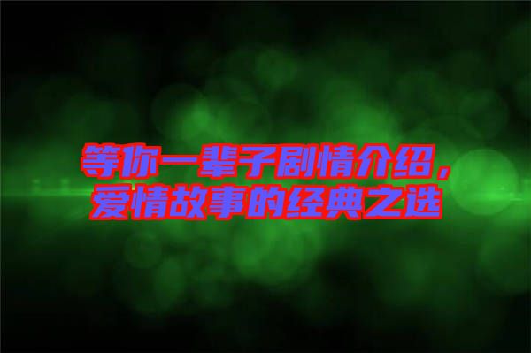 等你一輩子劇情介紹，愛(ài)情故事的經(jīng)典之選