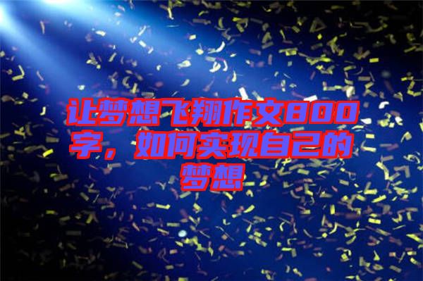 讓夢想飛翔作文800字，如何實(shí)現(xiàn)自己的夢想